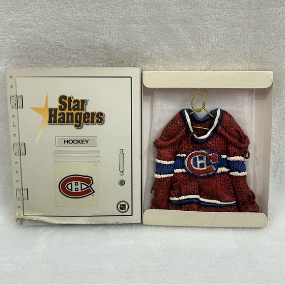 Vintage 90s Montreal Canadiens NHL Hockey Locker Star Hangers Ceramic Jersey - Picture 1 of 10